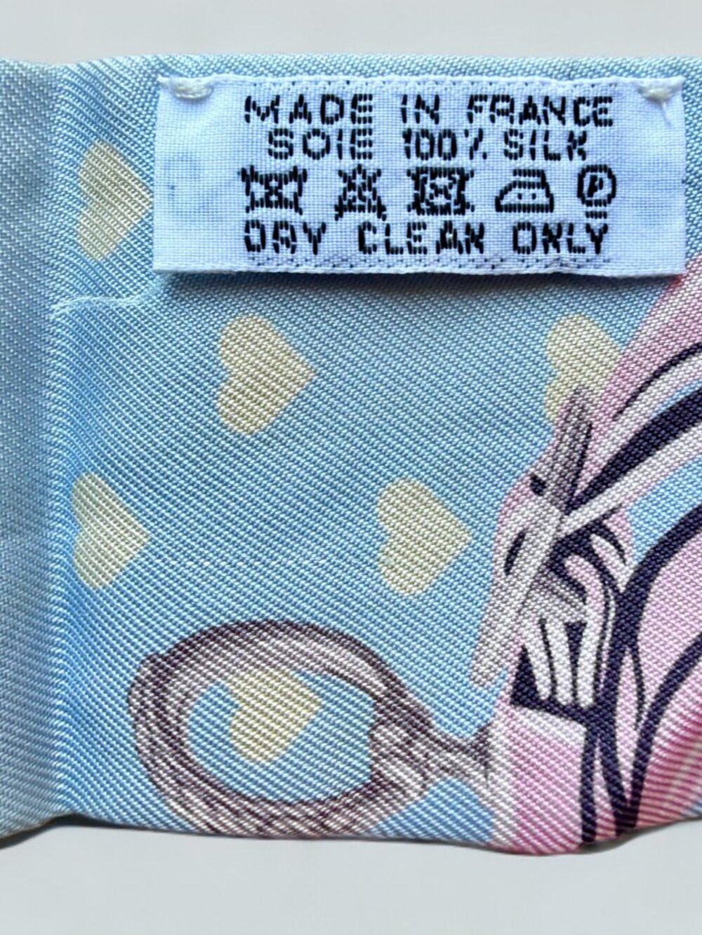 Hermes Pastel Pink Blue Brides de Gala Love Twilly Scarf - Picture 7 of 7